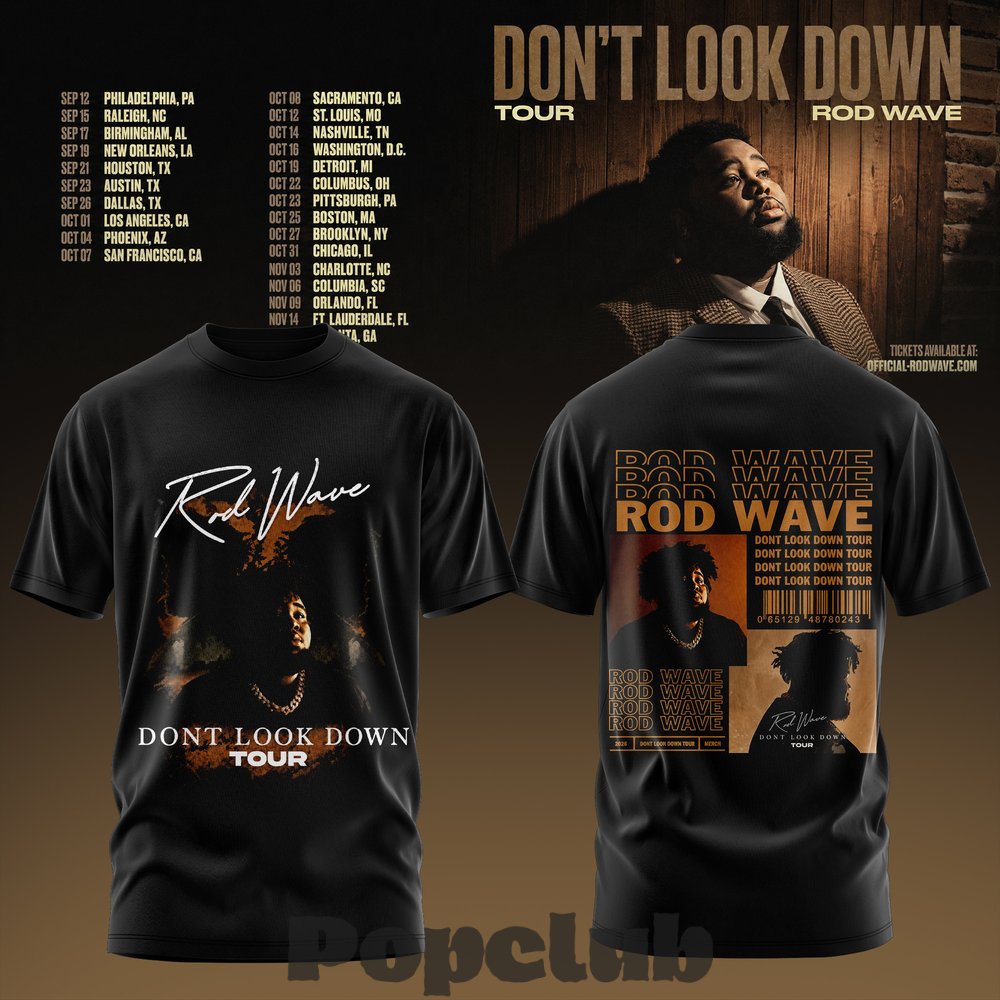 Rod Wave Don’t Look Down 2026 Tour Special T-Shirt Rod Wave Don’t Look Down 2026 Tour Special T-Shirt