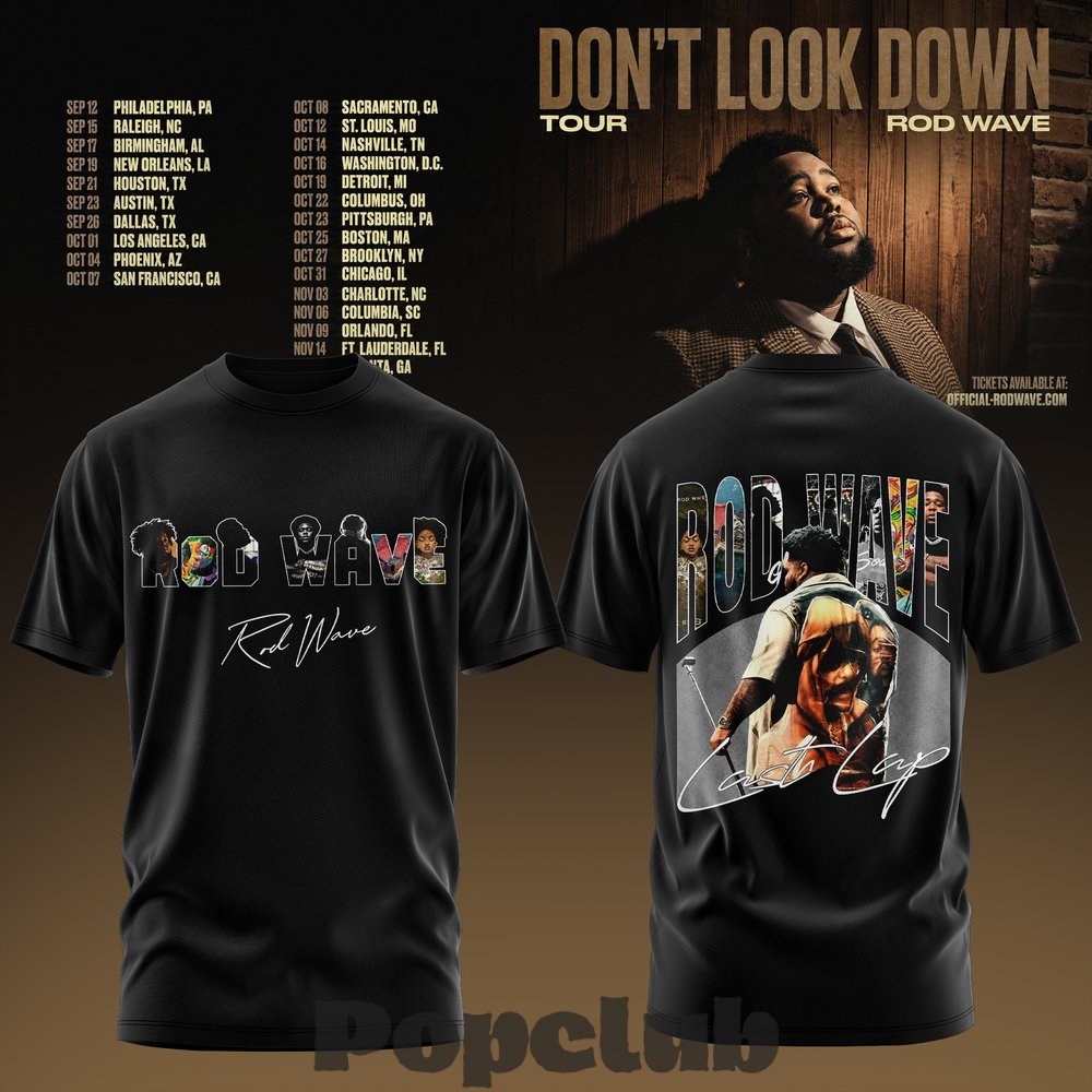 Rod Wave Don’t Look Down 2026 Tour Special T-Shirt Rod Wave Don’t Look Down 2026 Tour Special T-Shirt
