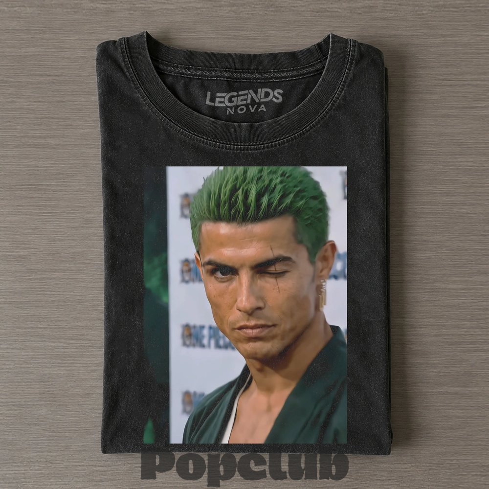 Ronaldo × Roronoa Zoro One Piece Graphic T-Shirt Ronaldo × Roronoa Zoro One Piece Graphic T-Shirt