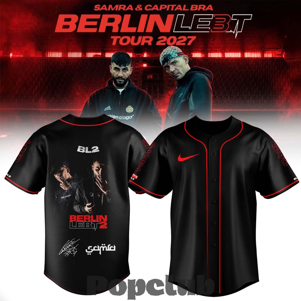 Samra & Capital Bra – “Berlin Lebt 3 Tour 2027” Special Baseball Jersey Samra & Capital Bra – “Berlin Lebt 3 Tour 2027” Special Baseball Jersey