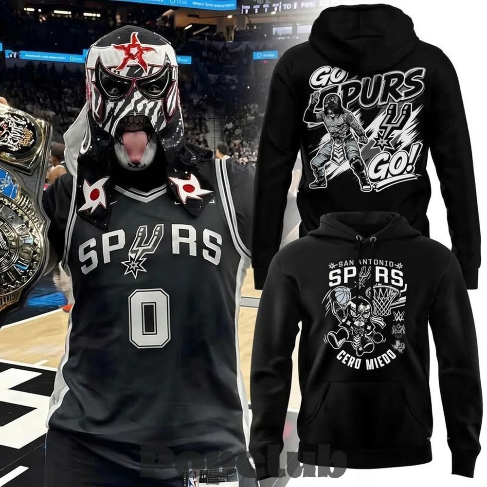 San Antonio Spurs x Cero Miedo WWE Superstar Penta 2026 Hoodie San Antonio Spurs x Cero Miedo WWE Superstar Penta 2026 Hoodie