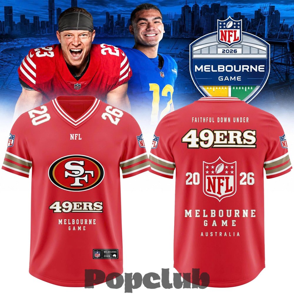 San Francisco 49ers 2026 Melbourne Game Football Jersey San Francisco 49ers 2026 Melbourne Game Football Jersey