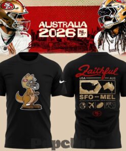 San Francisco 49ers 2026 Melbourne Game T-Shirt