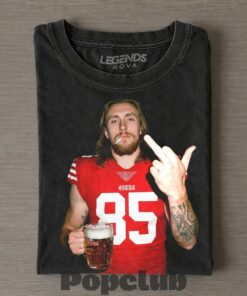 San Francisco 49ers George Kittle Drinking & Middle Finger T-Shirt