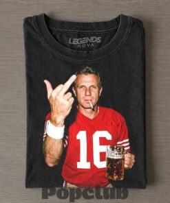 San Francisco 49ers Joe Montana Drinking & Middle Finger T-Shirt