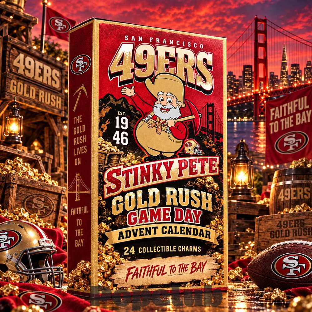 San Francisco 49ers x Stinky Pete Gold Rush Game Day Advent Calendar 2026 For Football Fans San Francisco 49ers x Stinky Pete Gold Rush Game Day Advent Calendar 2026 For Football Fans