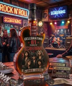 Scorpions 61st Anniversary 1965-2026 Guitar Whiskey Bottle