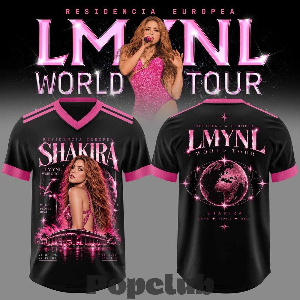 Shakira Residencia Europea World Tour Football Jersey Shakira Residencia Europea World Tour Football Jersey