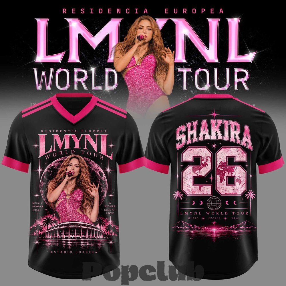 Shakira Residencia Europea World Tour Football Jersey Shakira Residencia Europea World Tour Football Jersey