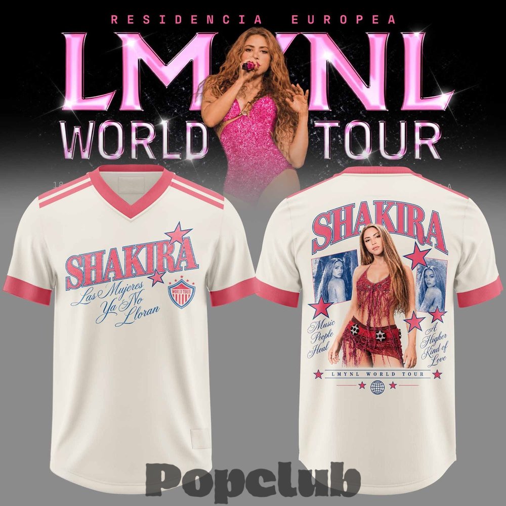 Shakira Residencia Europea World Tour Football Jersey Shakira Residencia Europea World Tour Football Jersey