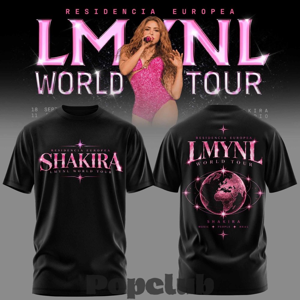 Shakira Residencia Europea World Tour T-Shirt Shakira Residencia Europea World Tour T-Shirt