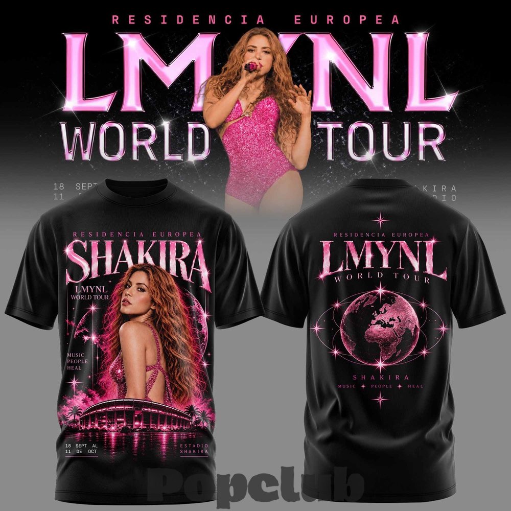 Shakira Residencia Europea World Tour T-Shirt Shakira Residencia Europea World Tour T-Shirt