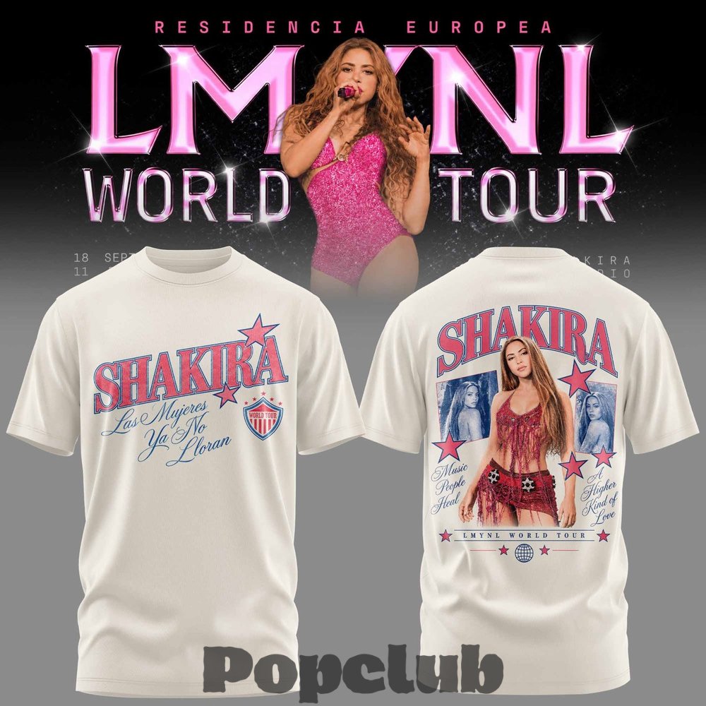 Shakira Residencia Europea World Tour T-Shirt Shakira Residencia Europea World Tour T-Shirt
