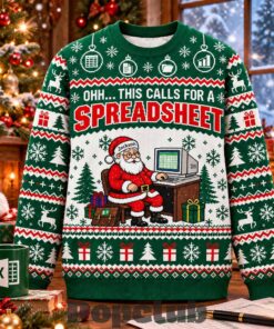 Spreadsheet Santa This Calls For A Spreadsheet 2026 Ugly Christmas Sweater Spreadsheet Santa This Calls For A Spreadsheet 2026 Ugly Christmas Sweater