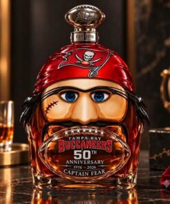 Tampa Bay Buccaneers 50th Anniversary 1976-2026 Captain Fear Whiskey Bottle