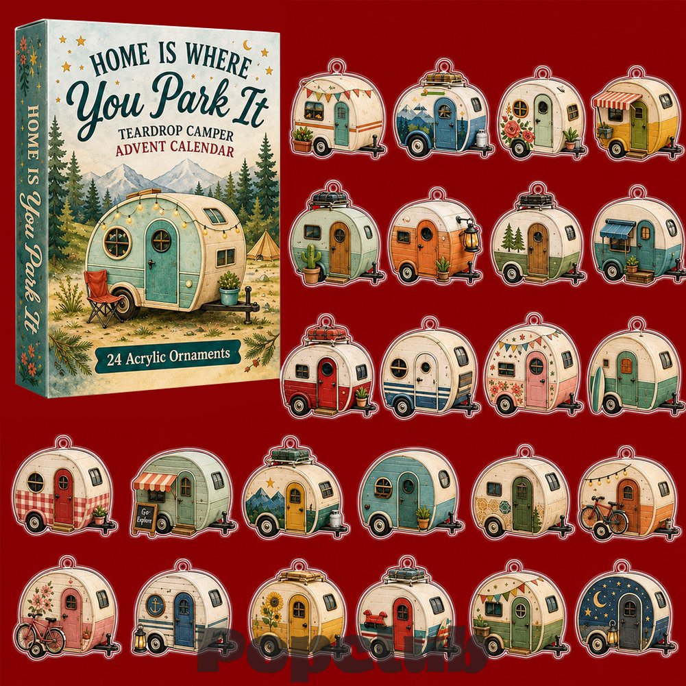 Teardrop Camper Advent Calendar 2026 for Camping and Travel Lovers Teardrop Camper Advent Calendar 2026 for Camping and Travel Lovers