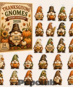 Thanksgiving Gnomes Advent Calendar 2026 for Thanksgiving and Gnome Lovers