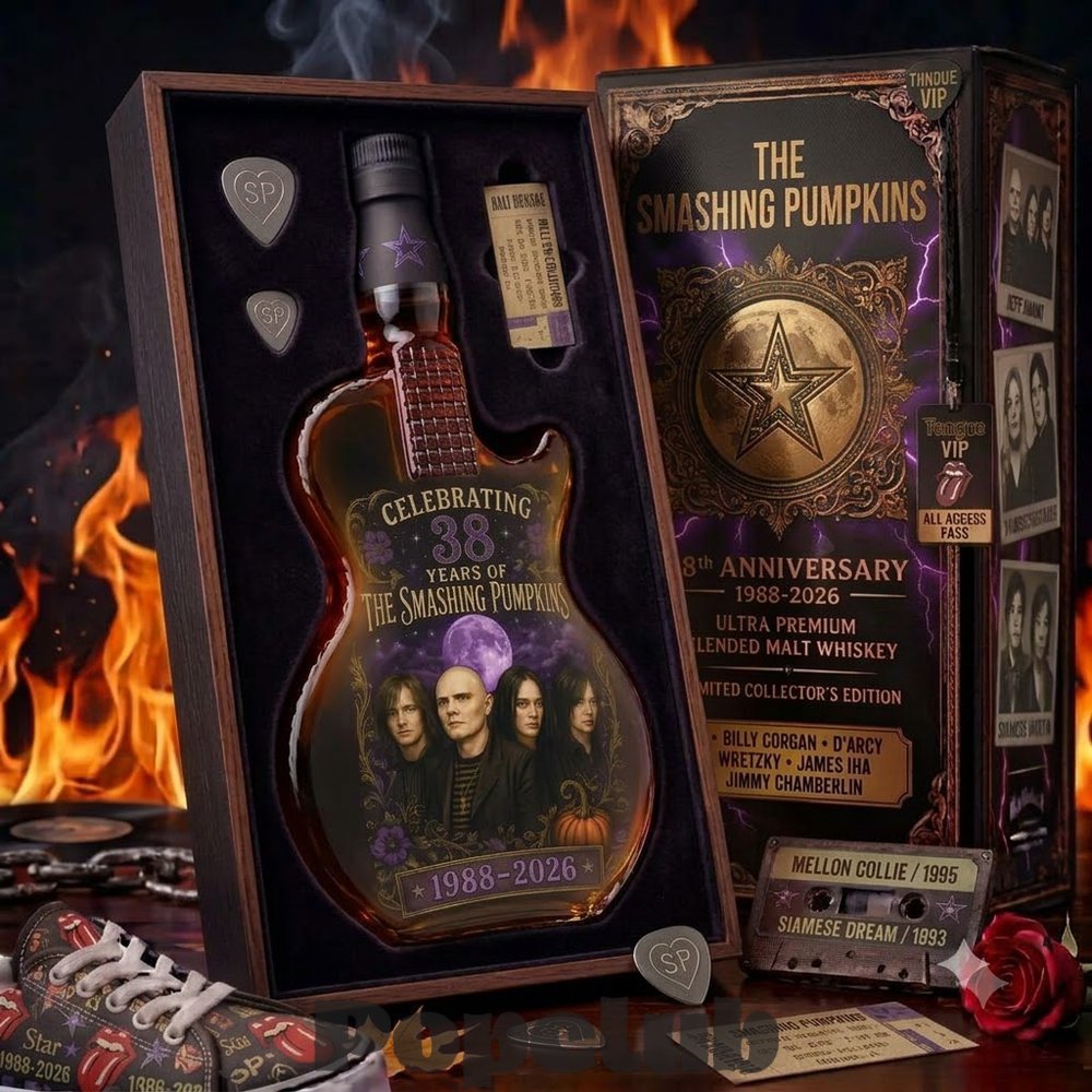 The Smashing Pumpkins 38th Anniversary Guitar 1988-2026 Whiskey Bottle The Smashing Pumpkins 38th Anniversary Guitar 1988-2026 Whiskey Bottle