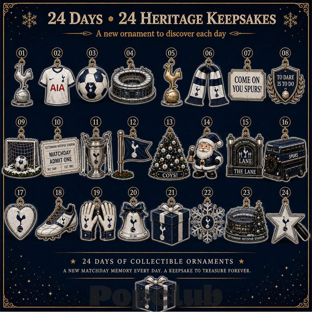 Tottenham Hotspur Advent Calendar 2026 for Soccer Fans Tottenham Hotspur Advent Calendar 2026 for Soccer Fans