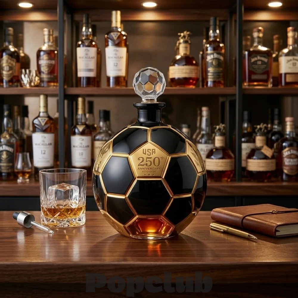 USA 250th Anniversary Soccer Ball Whiskey Decanter USA 250th Anniversary Soccer Ball Whiskey Decanter