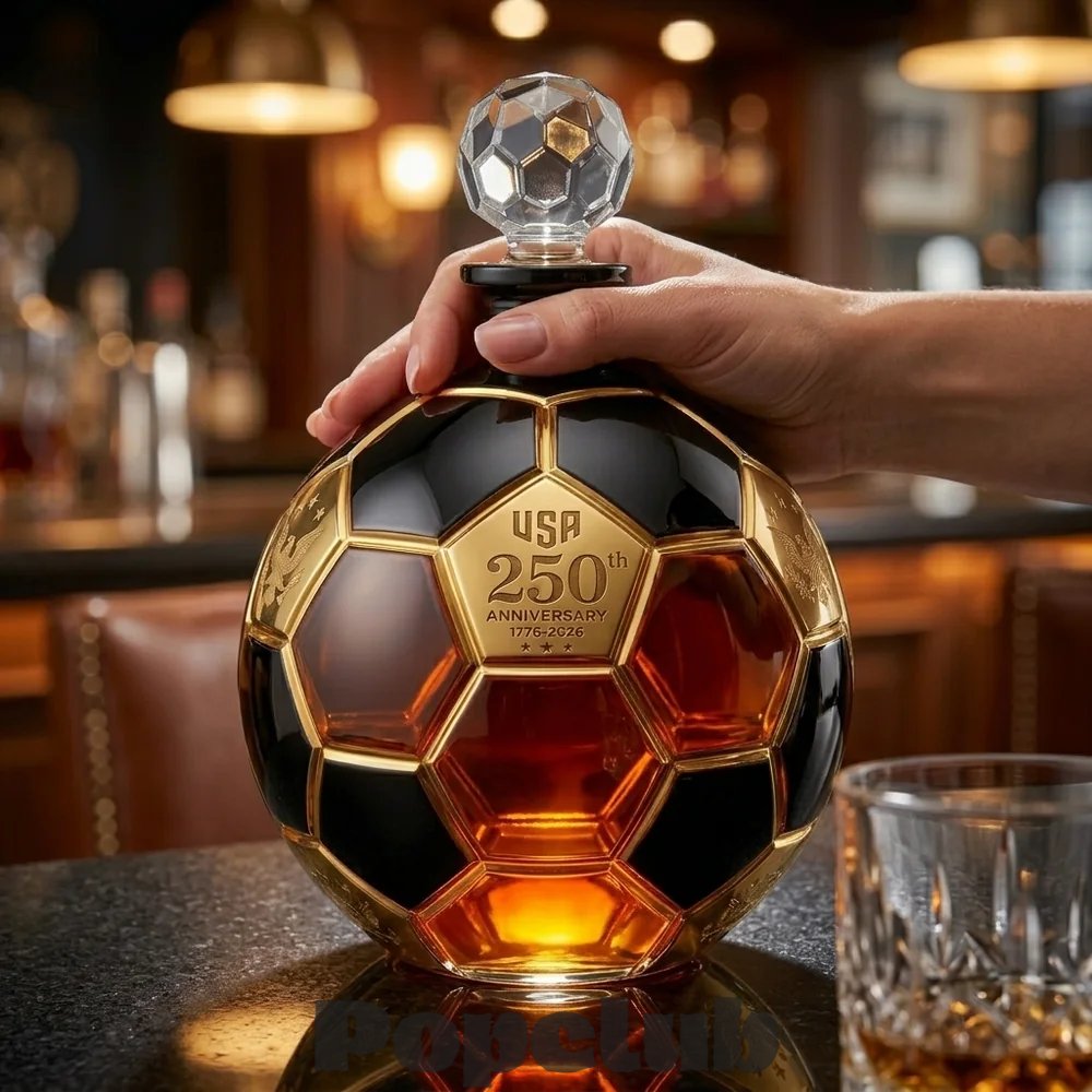 USA 250th Anniversary Soccer Ball Whiskey Decanter USA 250th Anniversary Soccer Ball Whiskey Decanter