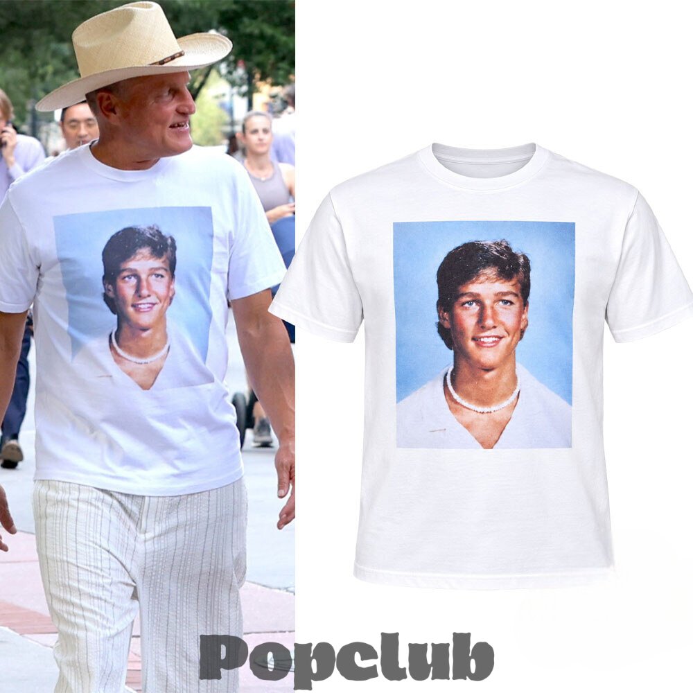 Woody Harrelson Wear His High School Photo T-Shirt Woody Harrelson Wear His High School Photo T-Shirt