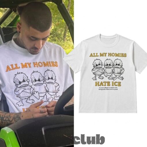 Zayn Malik All My Homies Hate Ice Duck T-Shirt - POPCLUB