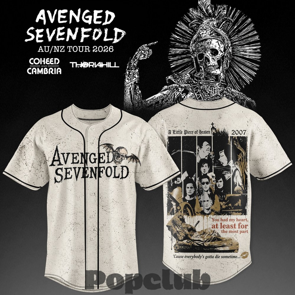 Avenged Sevenfold AUS-NZ Tour 2026 Special Baseball Jersey - POPCLUB