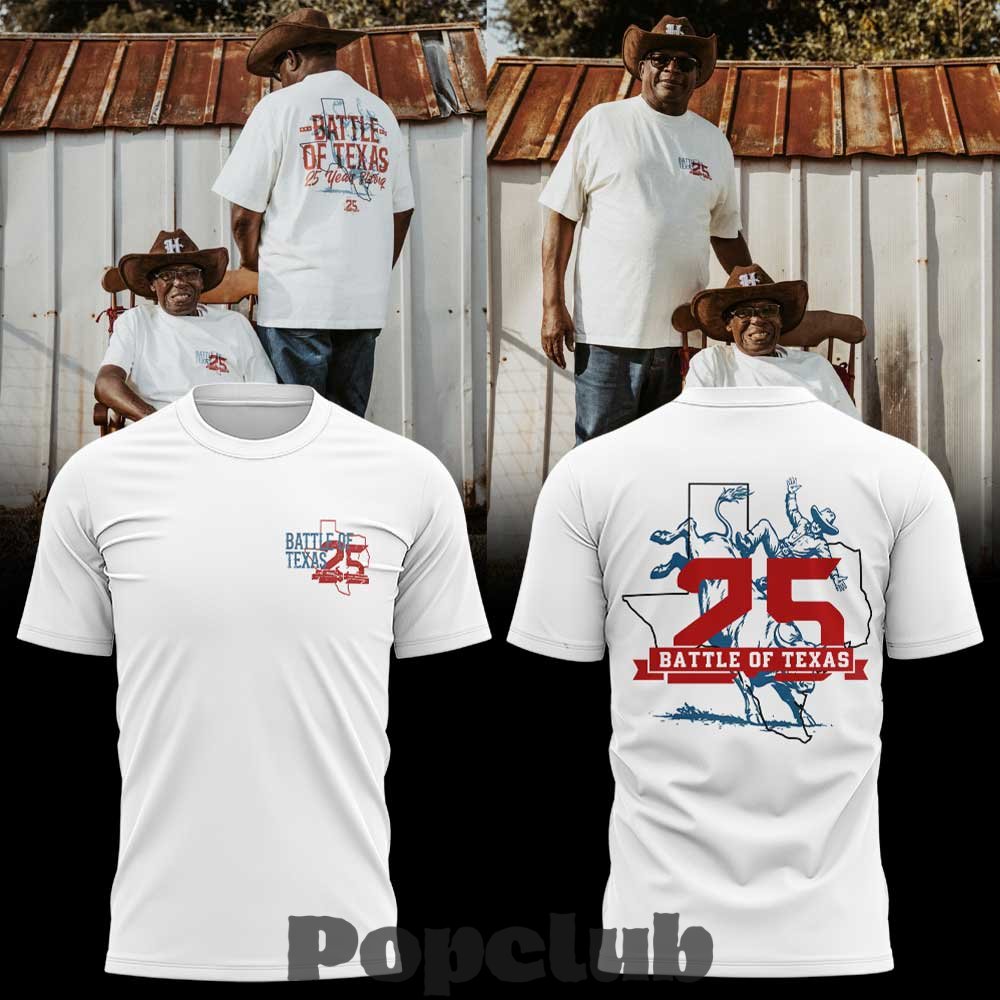 Houston Texans Battle of Texas 25 Years Strong Special T-Shirt Houston Texans Battle of Texas 25 Years Strong Special T-Shirt