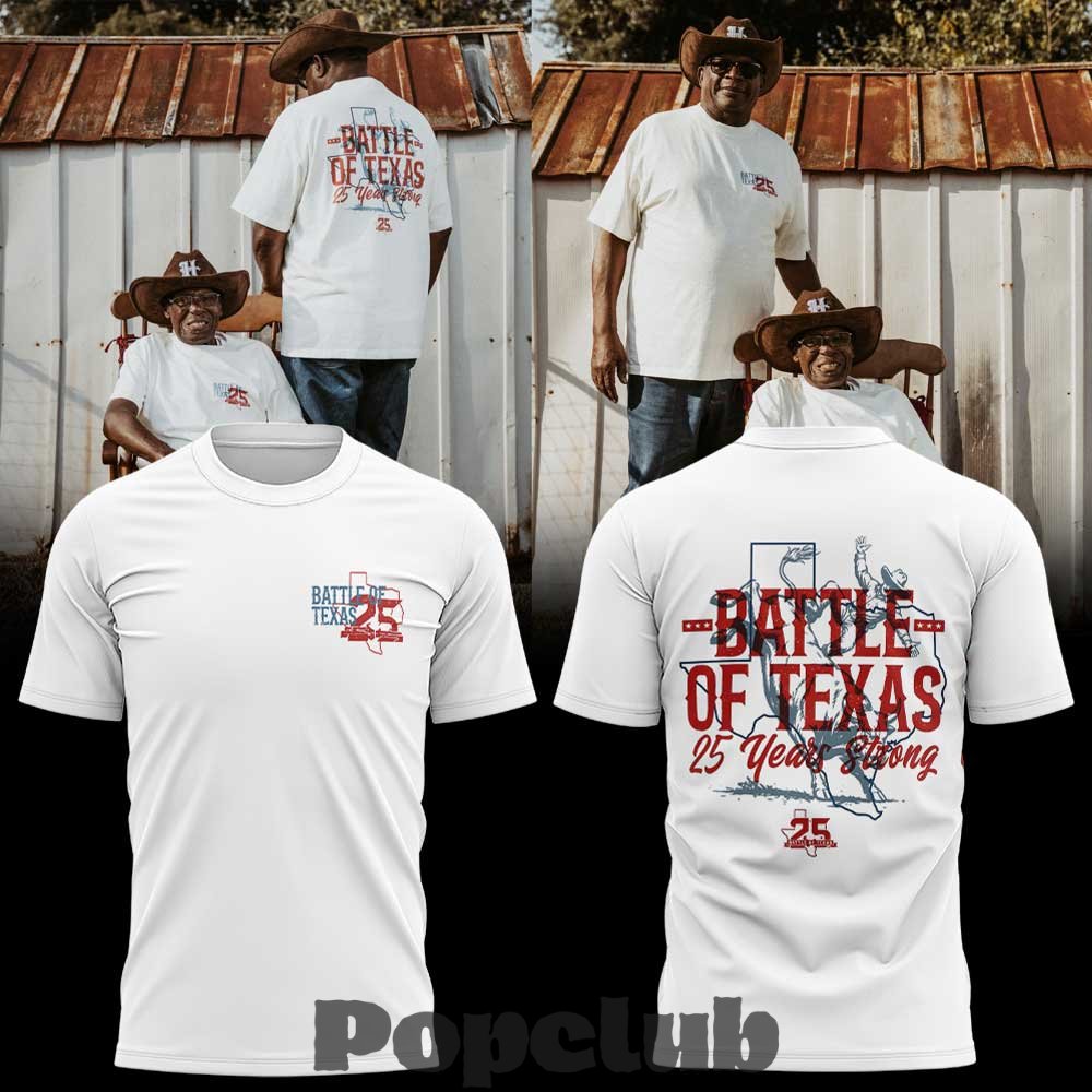 Houston Texans Battle of Texas 25 Years Strong Special T-Shirt Houston Texans Battle of Texas 25 Years Strong Special T-Shirt